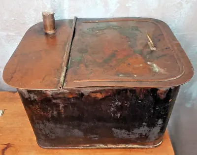 Antique American Folk Art Solid Copper Moonshine Still Pot Boiler 22”x18”x13” • $235