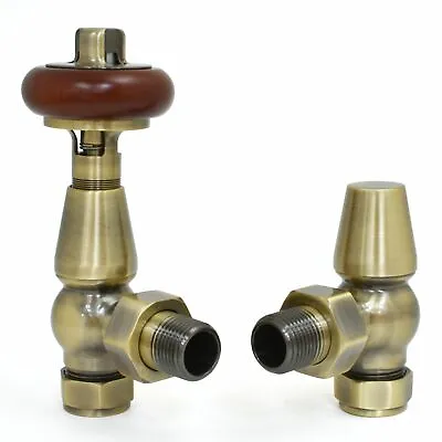 Radiator Valves Traditional Thermostatic Angled TRV - Shannon | Hot Flow • £64.49