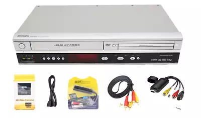 Philips DVD VCR Player Converts VHS To Digital File By USB 2.0 Capture Converter • $129.99