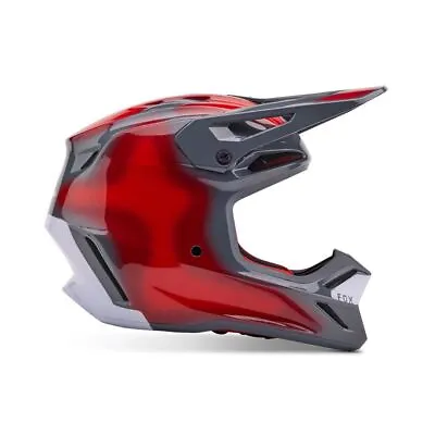 Fox Racing V3 Volatile Helmet (Grey/Red) 32009-037 • $399.95