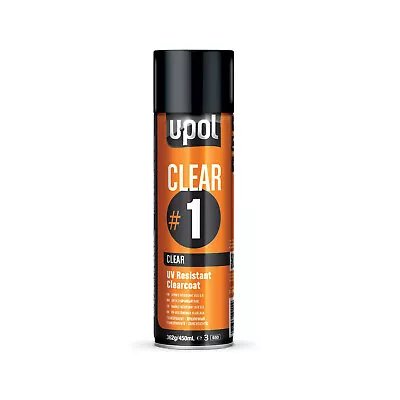 U-POL CLEAR 1 High Gloss CLEARCOAT SPRAY CAN Auto Paint • $26.99