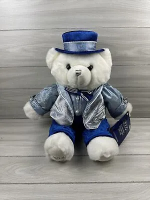 DanDee 2004 Keepsake Memories Bear  White W/Silver/Blue  Christmas W/Tags. 21” • $29.77