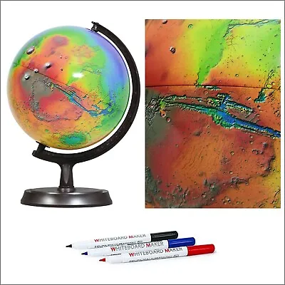 Mapsoft Guide Topography Blank Mars Globe No Labels 24cm/9.5″ RT2-24 • $70