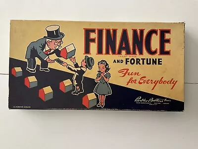 Vintage 1936 Finance And Fortune Board Game By Parker Brothers  • $25