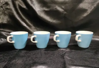 Set Of Four Mikasa Fine China  Elite  Turquoise Teacups- Narumi Japan • $30