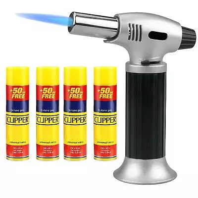 £19.95 • Buy Blow Torch Butane Refillable Lighter Culinary Cooking Creme Brulee + 4 Refills