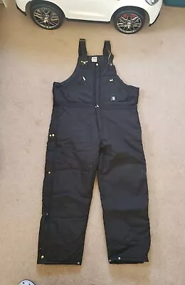 Carhartt Extremes R33 Yukon Arctic Mens Size 44x32 Insulated Black Bib Overalls • $120