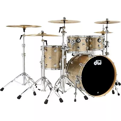 DW Collector Series 4-Piece SSC Maple Shell Pack W/Hardware Nickel Sparkle Glass • $4035