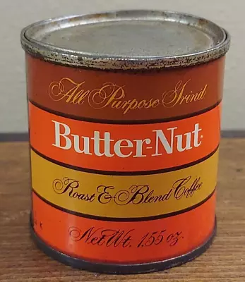 Vintage Butter Nut Coffee Tin 1.55 Oz Sample Size Coca Cola Company • $7.99