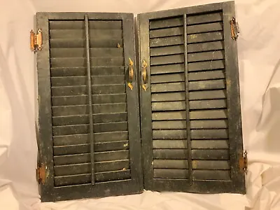 Pair Vintage Wood Window SHUTTERS • $36.30