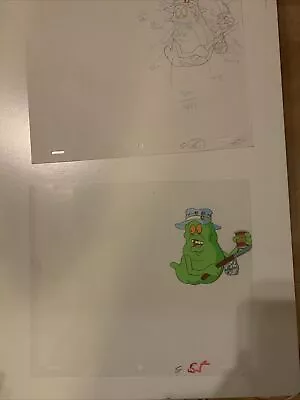 The Real Ghostbusters Slimer Cel And Drawing • $101.06