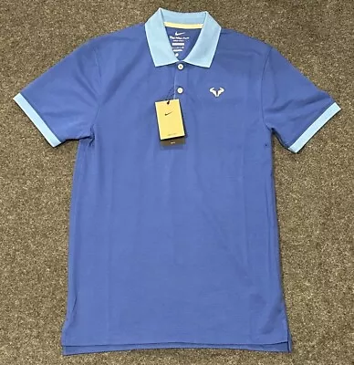 Nike Rafa Nadal The Nike Polo Slim-Fit Shirt Polo Blue DD8532-480 Men’s Sz SMALL • $33.97