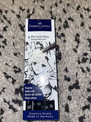 Faber-Castell 4 Pitt Artist Pens Manga Black Set • £10