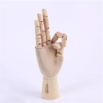 Wooden Hand Model Sketching Drawing Jointed Movable Fingers Mannequin' • £8.15