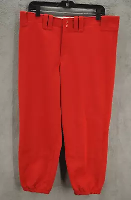 Mizuno Womens Belted Softball Pant XL Red Double Knit Polyester Performance • $11.99