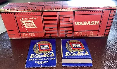 Full Box Car Freight Car Wabash Railroad Matchbook Holder 25 Matches  • $39.99