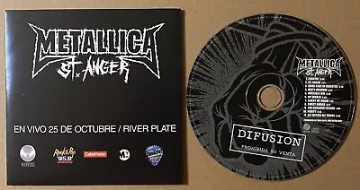 METALLICA St. Anger 2003 ARGENTINA Advance PROMO Only CD Exclusive SLEEVE & Disc • $125