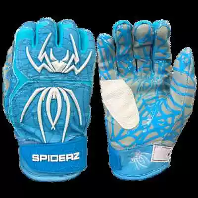 Spiderz Hybrid Batting Gloves Baseball Softball Columbia Blue Pair Youth & Adult • $37.95