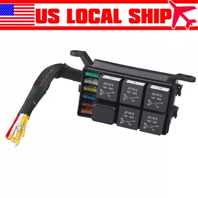 Durable 12V Fuse Relay Box - Universal Automotive Block Waterproof US • $32.98