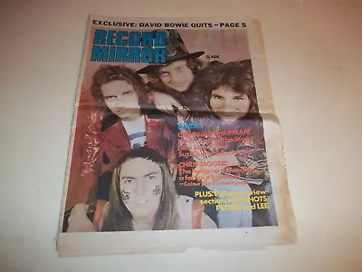 Record Mirror Magazine UK 1973  Slade Chin And Chapman Yes Grace And Paul  VG • $15