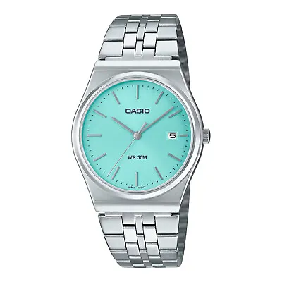 Casio MTP-B145D-2A1 Turquoise Blue 35mm Quartz Stainless Steel Men's Watch • $79.99