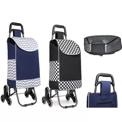 £17.99 • Buy Large 6 Wheel Folding Insulated Shopping Trolley Mobility Stair Climb Cart Bag