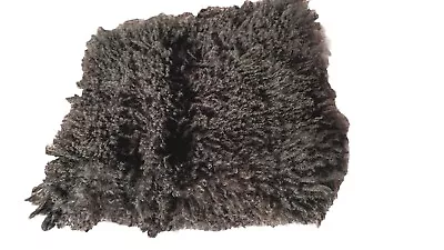 Z Gallery Genuine Mongolian Sheep Fur Pillow 21x21  Brown **EXCELLENT** • $39.99