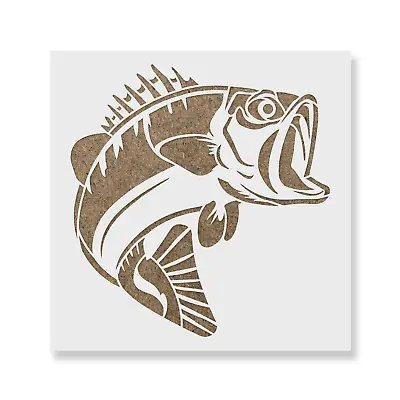Bass Fish Stencil - Durable & Reusable Mylar Stencils • $5.99