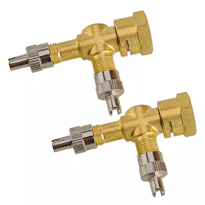 2pcs 3-Way Valve Stem Port TPMS Tee Adapter Tire Pressure Gauge Connector • $16.15