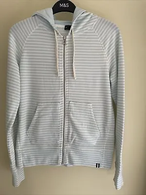 GAP Pale Blue White Stripe Zipped Hoodie Size S Chest 38” • £2.99