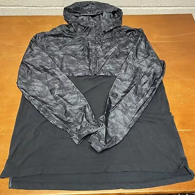 Under Armour Hoodie Mens 2XL Black Camo Fitted Pullover Long Sleeve 1/4 Zip • $17.88