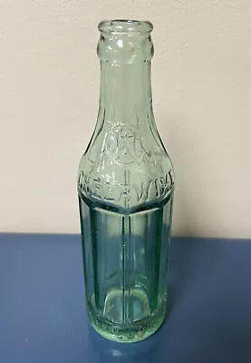 $32.75 • Buy 1920’s Vtg Green Glass Embossed Octagonal Cheerwine Bottle 6 Oz Granite Falls NC