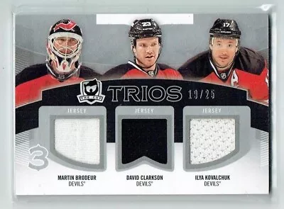 12 13 UD The Cup Trios  Martin Brodeur--David Clarkson--I Kovalchuk  /25 Jerseys • $79.99