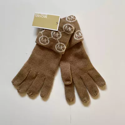 NWT Michael Kors Tan Gloves With Logo Cuff • $28