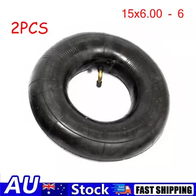 2PCS Inner Tube 15x6.00-6 Wheel Bent Valve Lawn Mower Trolley Golf Cart Tyre AU • $19.79