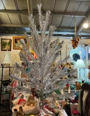 Vintage Pom Pom Aluminum Christmas Tree 6' 55 Limbs The Sparkler • $549.99