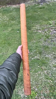 Large 30  Antique American Turned Tiger Birdseye Maple Rolling Pin 19th Century • $55