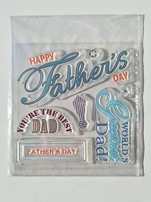 Craft Stamp Set Father's Day Greatest Dad Star Card Making No Block Scrapbook • £3