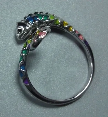 Women Chameleon Open Ring 925 Sterling Silver Fashion Jewelry • $19.46