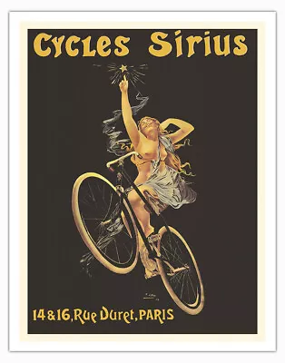 Sirius Bicycles - Paris France - Vintage French Advertising Poster 1899 • $12.98