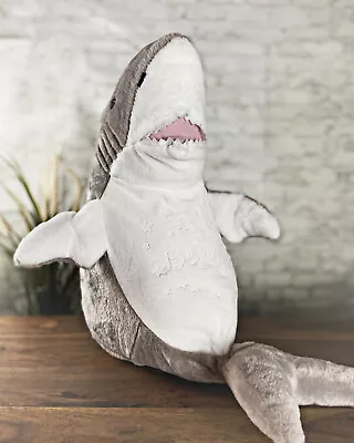 Shark Personalized Stuffed Animal Embroidered Guardian Angel Birth Baptism Christmas • £32.88