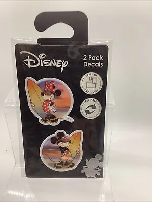 Disney 2 Pack Decals Stickers Phone Laptop Reusable Mickey Mouse Minnie New • £9.95