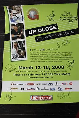 $38.75 • Buy John Mcenroe  Autographed Poster Nuveen Tennis Championships 2008