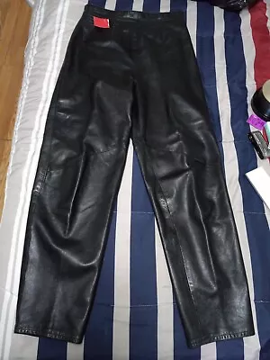 $29.99 • Buy Vintage Vakko Pants Leather Buttery Soft Tapered 80's Size 8 B-2