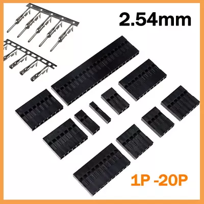 $4.57 • Buy Dupont 2.54mm Connector Housing Male Female Crimp Wire Terminals1 Pin -20 Pin