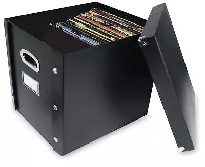 Snap-N-Store Vinyl Records Storage Box With 13 Count Record Guides Black • $31.96