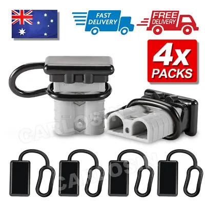 4 X Dust Cap Black Anderson Plug Cover Style Connectors 50AMP Battery Caravan • $6.45