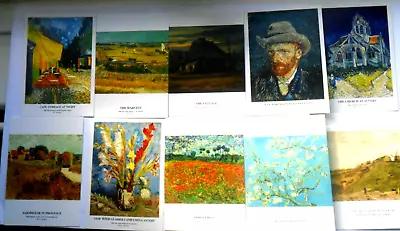 Set Of 10 Vincent Van Gogh Art Works New Postcards 14cm X 10cm  Set A • £3.99