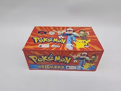 1999 Pokemon Topps Box Merlin Stickers 100 Sealed Packs Cracked Ice Shiny Holos • $419.99