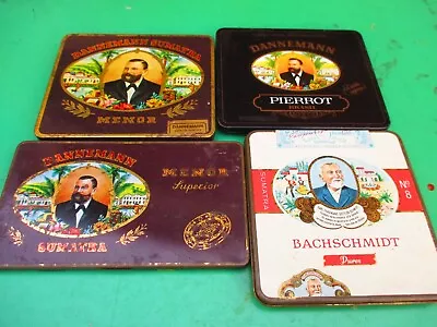 Empty Cigar Boxes  Dannemann X 3 Bachshmidt Cigar Tins  Vintage • $10